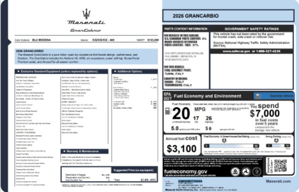 2026 Maserati GranCabrio
