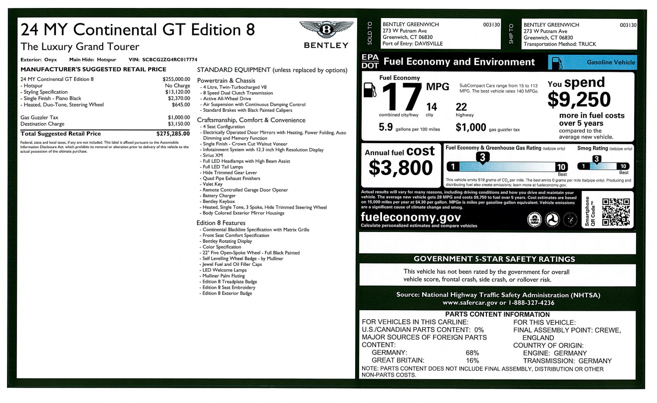 Used-2024-Bentley-Continental-GT-Edition-8